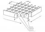 Podestový rošt POROROŠT 800 x 1000 x 30 mm - 30/30 mm